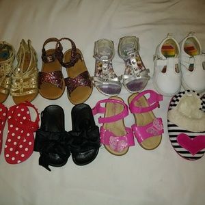 Toddler girls shoes lot of 8